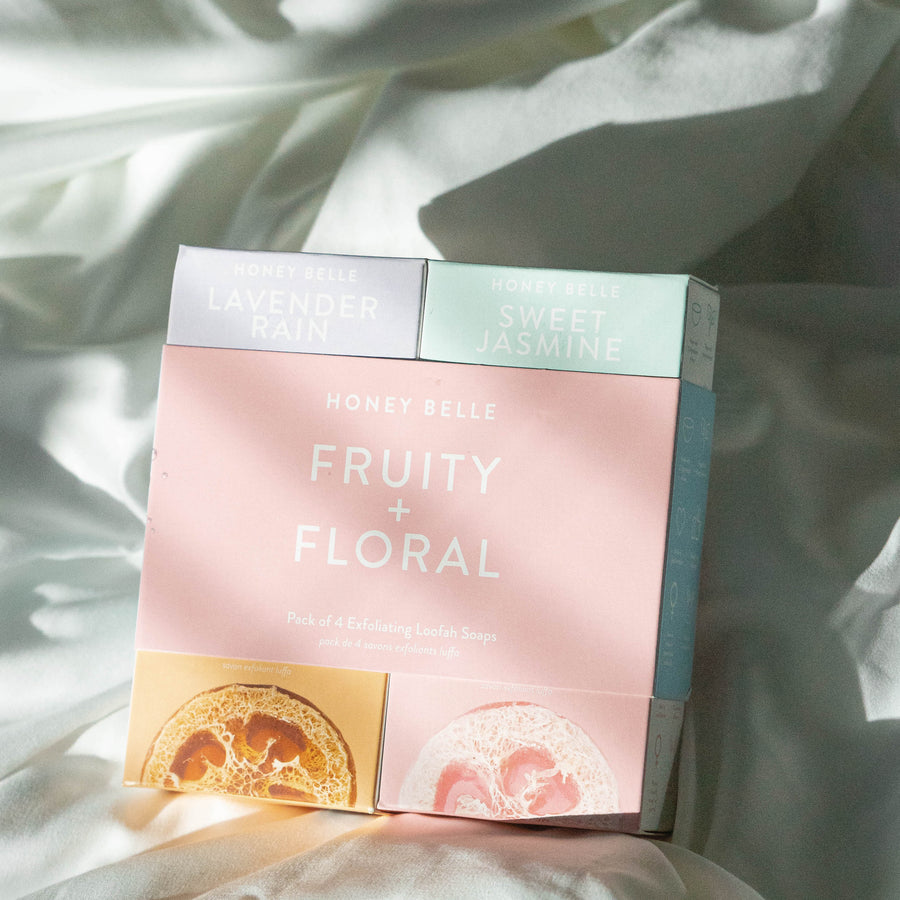 Floral + Fruity 4-Pack Exfoliating Loofah Soap