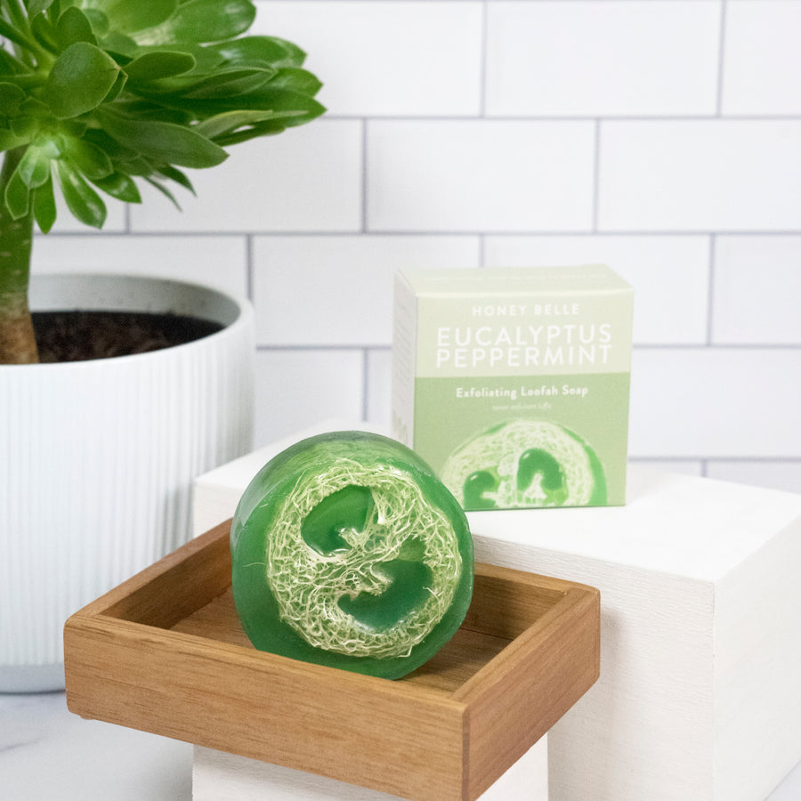 Eucalyptus Peppermint Exfoliating Loofah Soap