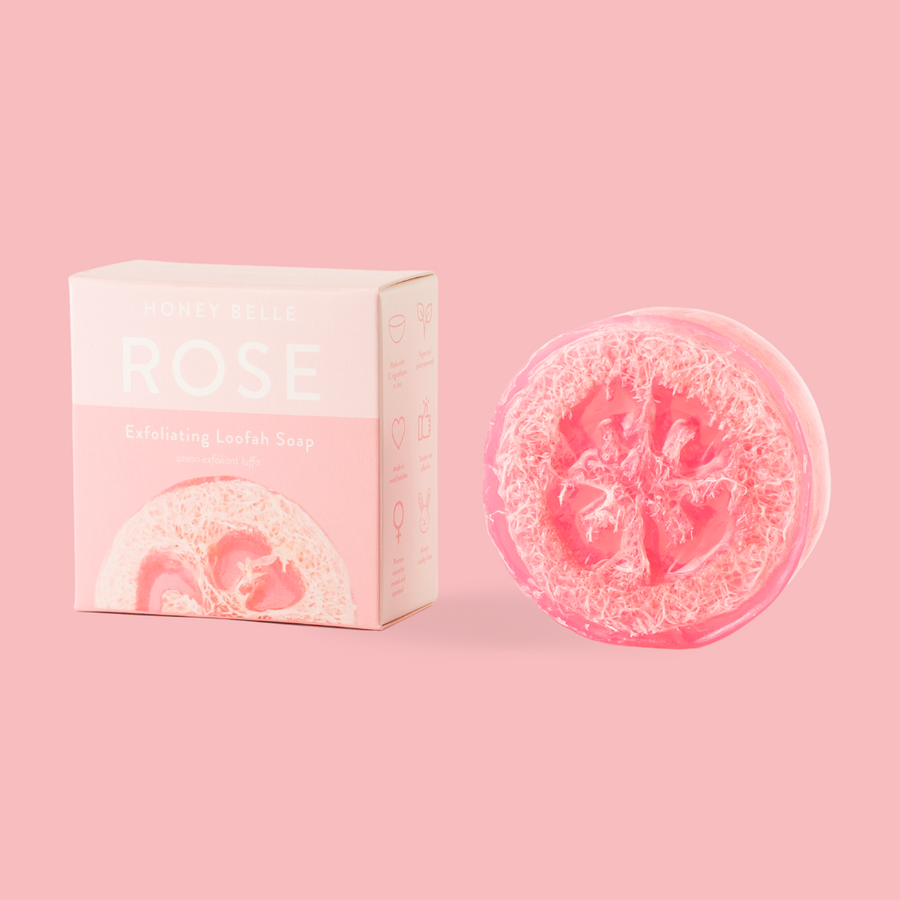 Rose Exfoliating Loofah Soap