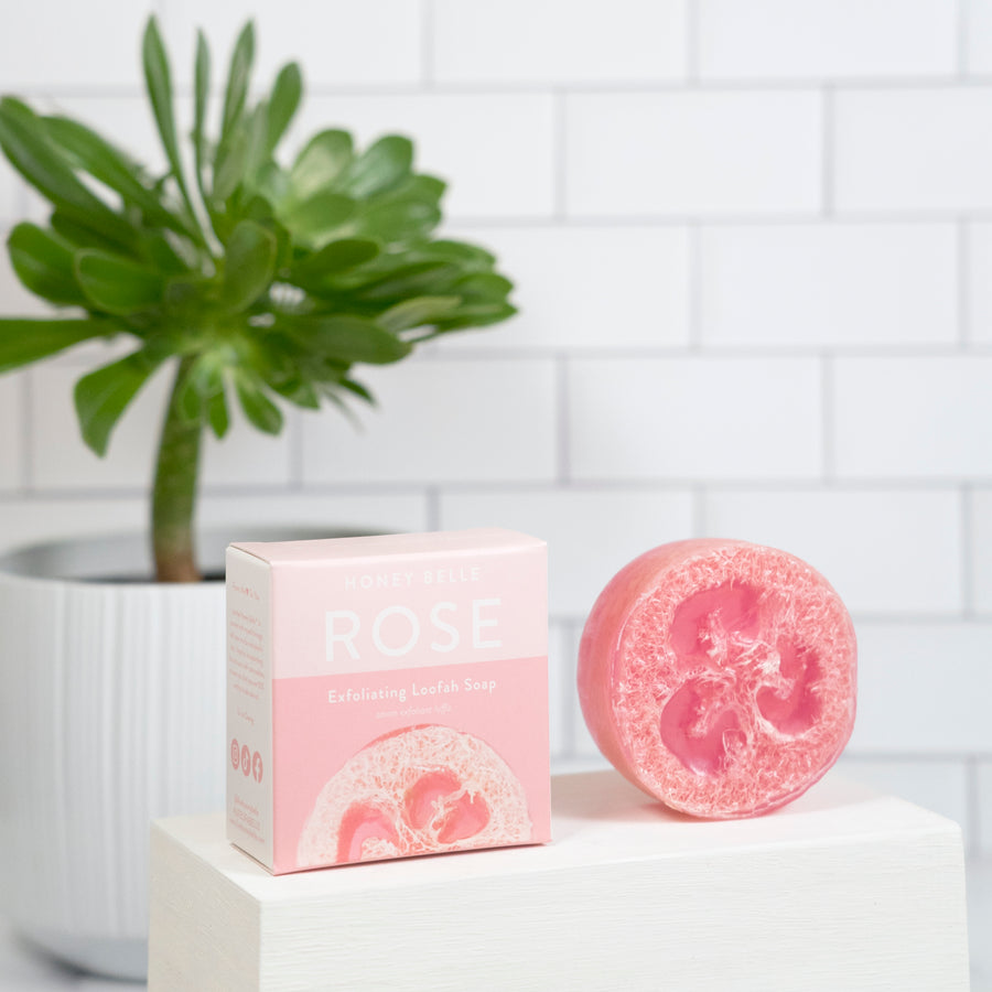 Rose Exfoliating Loofah Soap