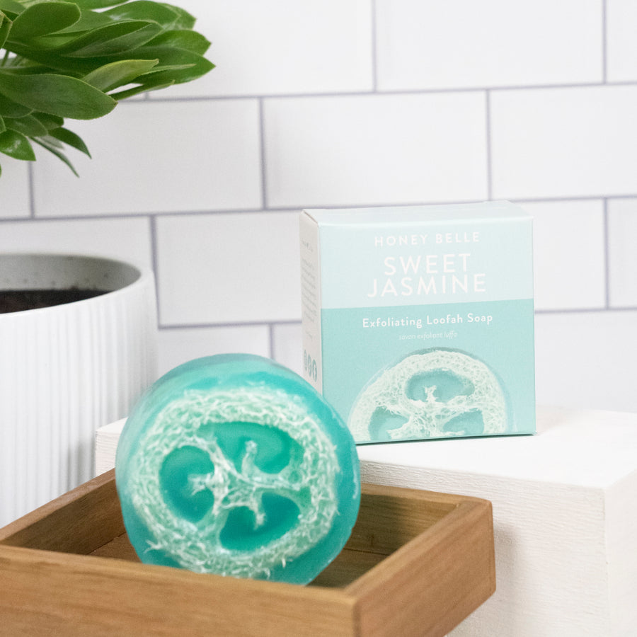 Sweet Jasmine Exfoliating Loofah Soap
