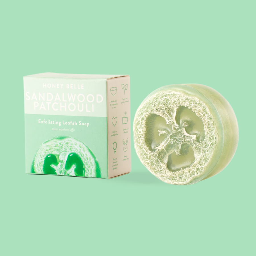 Sandalwood Patchouli Exfoliating Loofah Soap