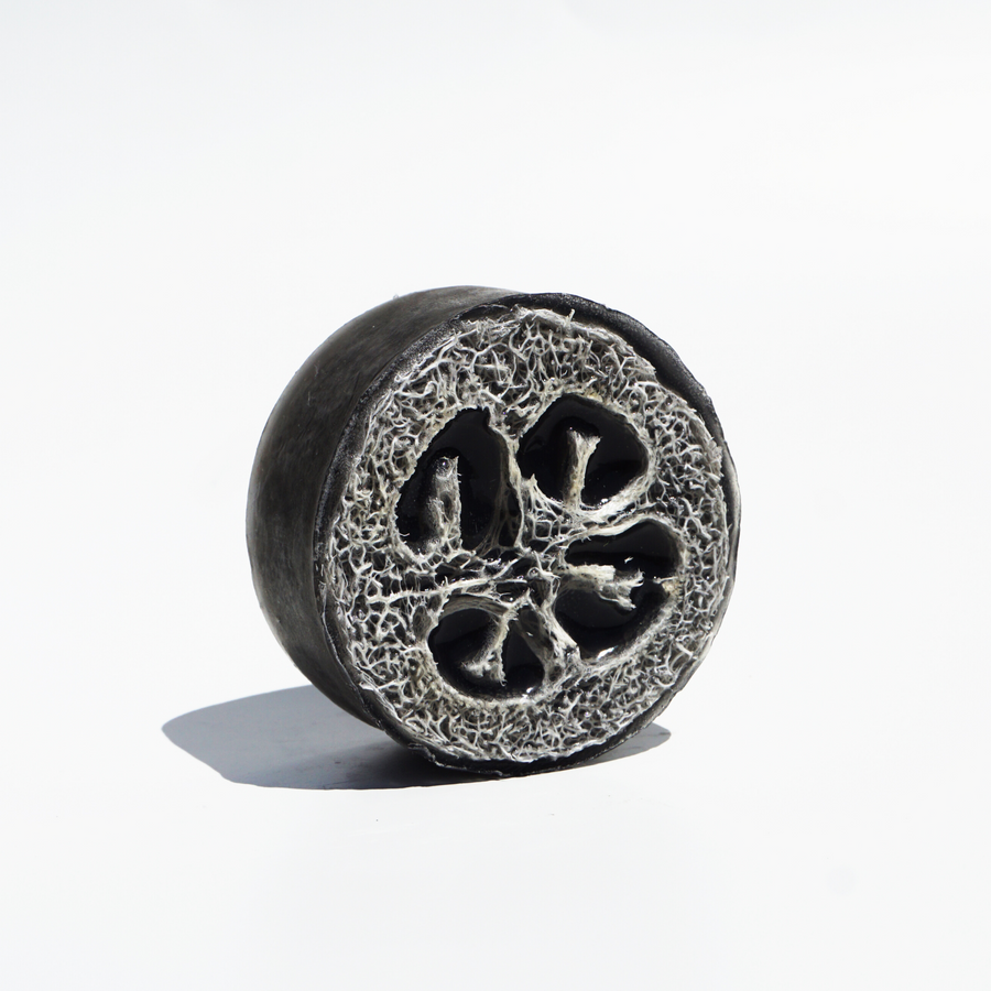 Charcoal Bamboo Exfoliating Loofah Soap